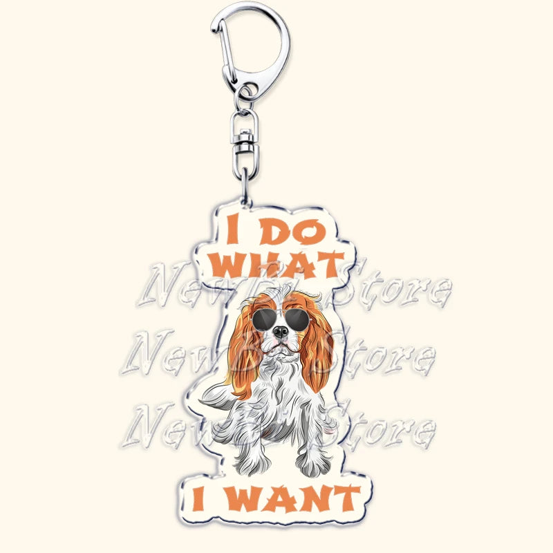 Cavalier King Charles Spaniel Dog Keychains for Accessories Bag Key Chain Ring Jewelry Pet Puppy Lover Animal Gifts Keyrings