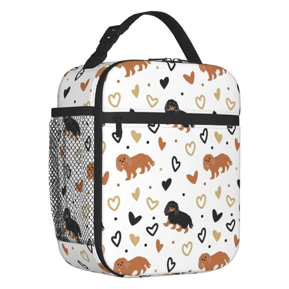 Cavalier King Charles Spaniel Portable Lunch Box Leakproof Family Group Dog Lover Thermal Cooler Food Insulated Lunch Bag Kids