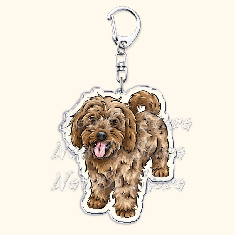 Cavalier King Charles Spaniel Dog Keychains for Accessories Bag Key Chain Ring Jewelry Pet Puppy Lover Animal Gifts Keyrings