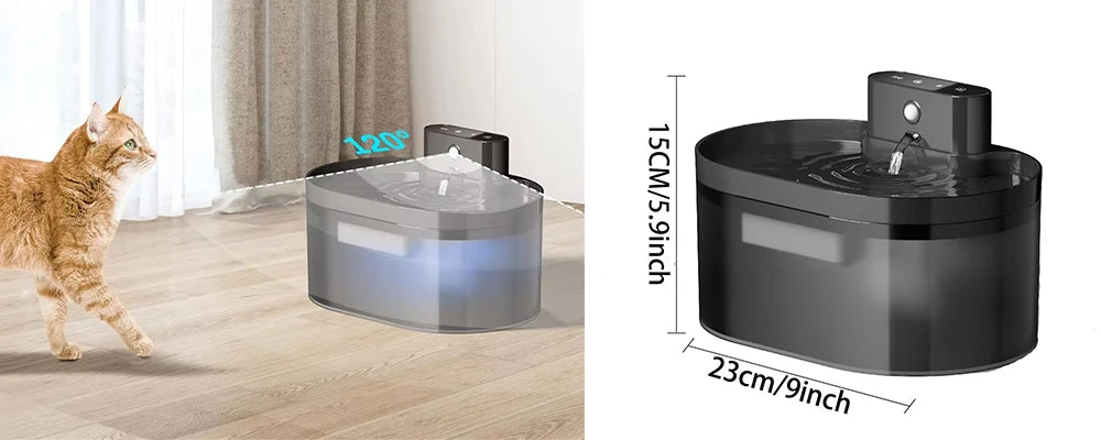 Water Fountain - Ultra-Quiet Automatic Drinking Dispenser 5.5L/9L