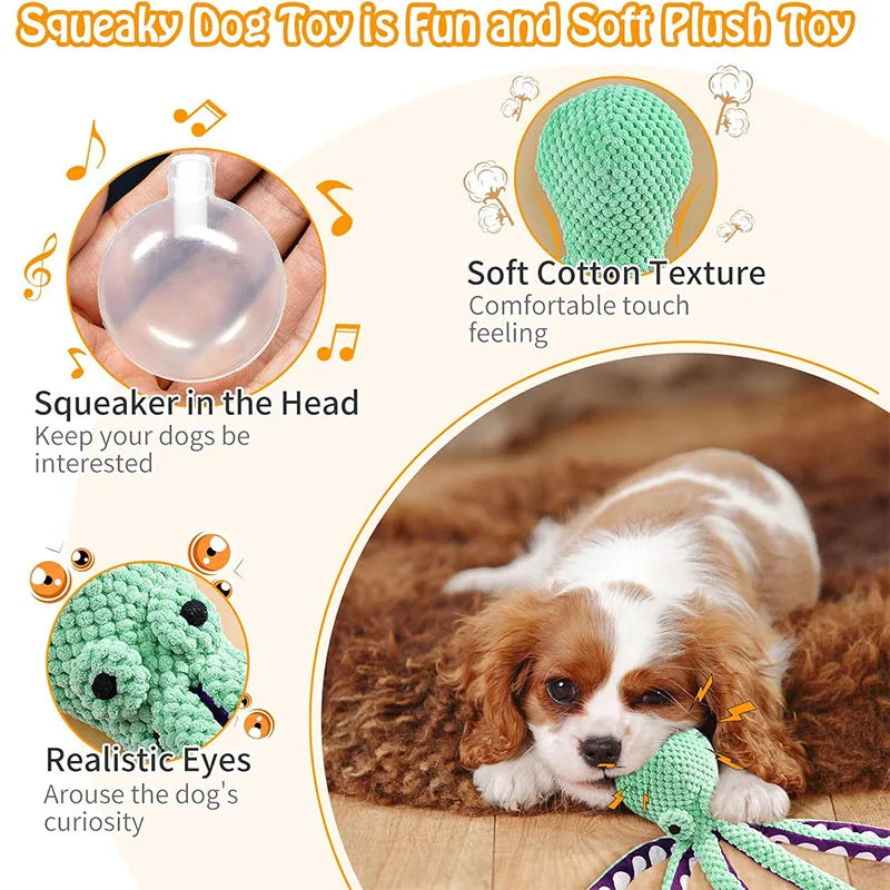 Large Squeaky Pet Dog Toy-Plush Dog Toys with Soft Fabric for Small Medium Large Dogs Daily Companionship, Training Reward Gift
