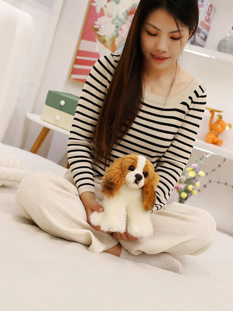 Cavalier King Charles Spaniel Dog Plush Toys Soft Stuffed Simulation Animal Cute Pet Puppy Babys Sleeping Pillow for Kids Girls