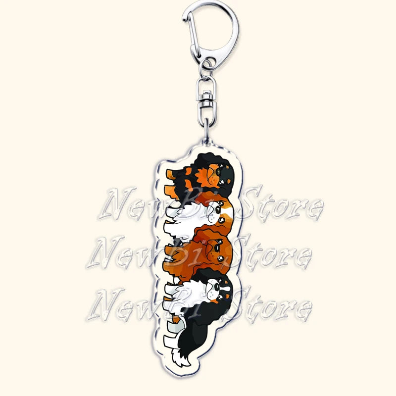 Cavalier King Charles Spaniel Dog Keychains for Accessories Bag Key Chain Ring Jewelry Pet Puppy Lover Animal Gifts Keyrings