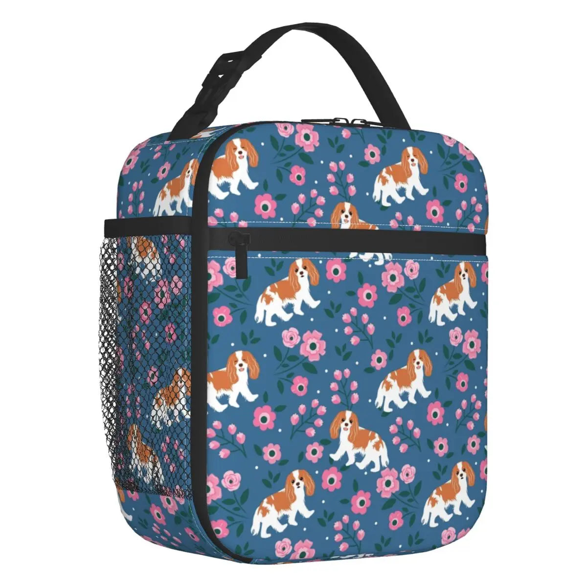 Cavalier King Charles Spaniel Portable Lunch Box Leakproof Family Group Dog Lover Thermal Cooler Food Insulated Lunch Bag Kids