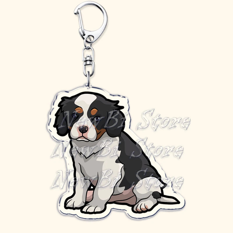 Cavalier King Charles Spaniel Dog Keychains for Accessories Bag Key Chain Ring Jewelry Pet Puppy Lover Animal Gifts Keyrings