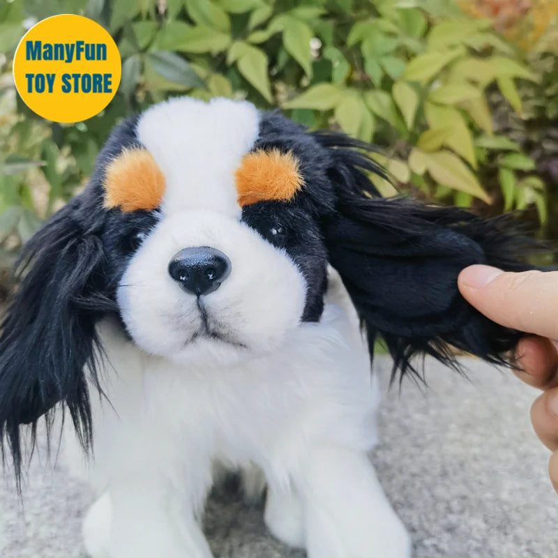 Cavalier King Charles Spaniel Plush Toy - Lifelike High Fidelity Stuffed Animal for Dog Lovers
