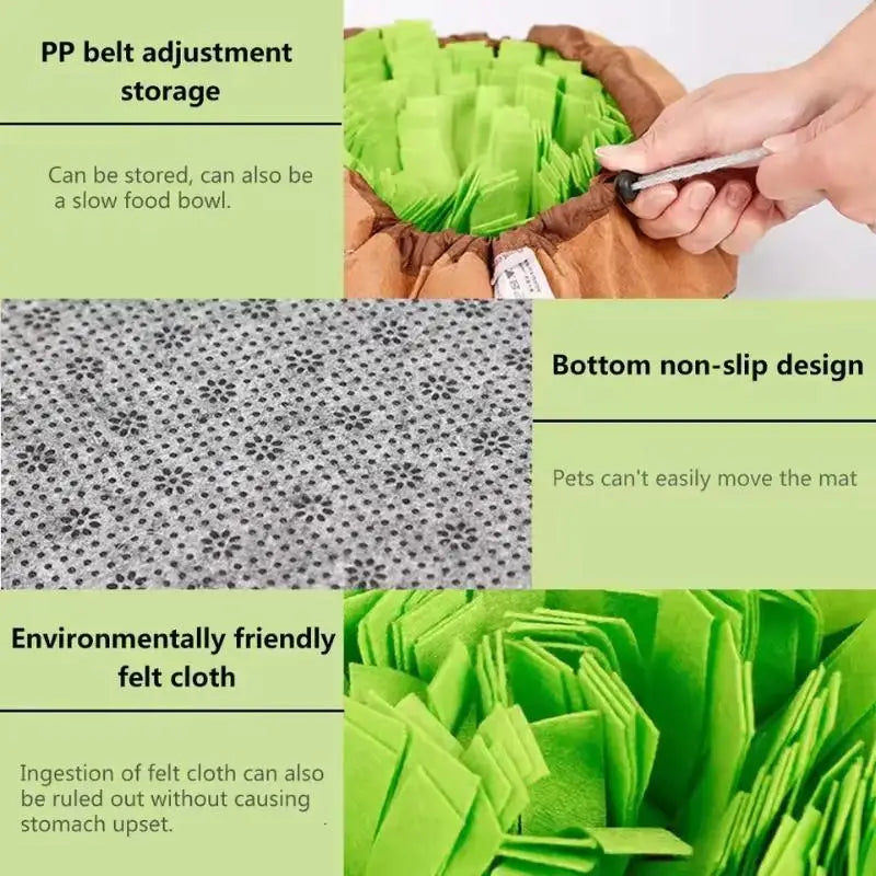 Snuffle Mat - Interactive Feeding Game for Mental Enrichment