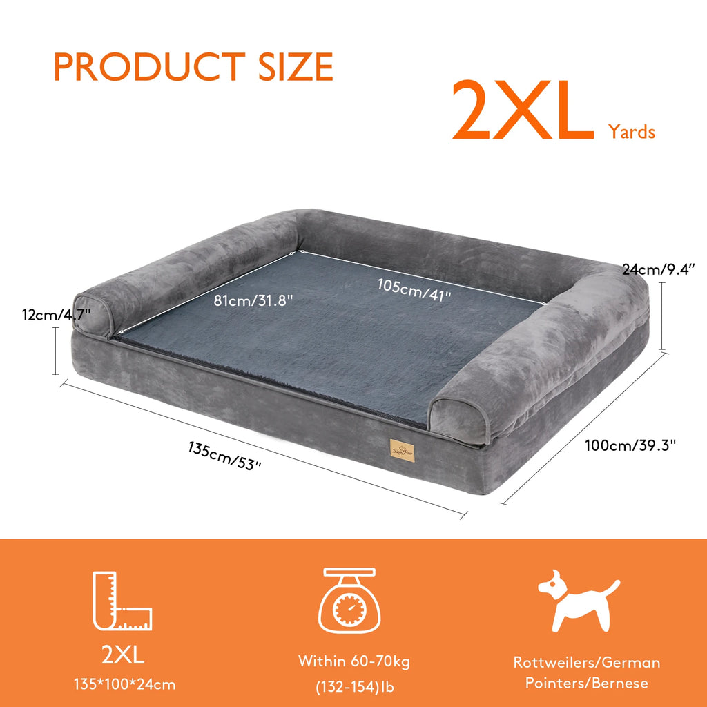 Orthopedic Dog Bed - Extra Large Mattress with Removable Washable Cover