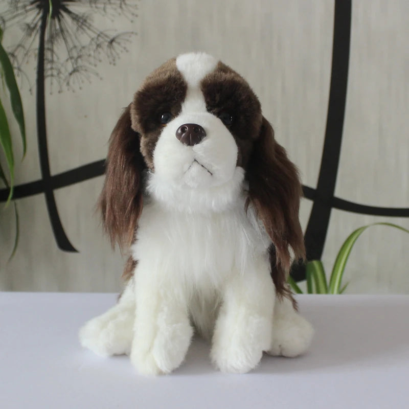 Cavalier King Charles Spaniel Plush Toy - Lifelike High Fidelity Stuffed Animal for Dog Lovers