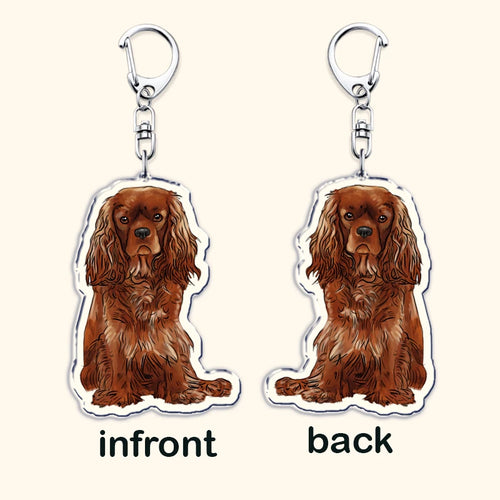 Cavalier King Charles Spaniel Dog Keychains for Accessories Bag Key Chain Ring Jewelry Pet Puppy Lover Animal Gifts Keyrings