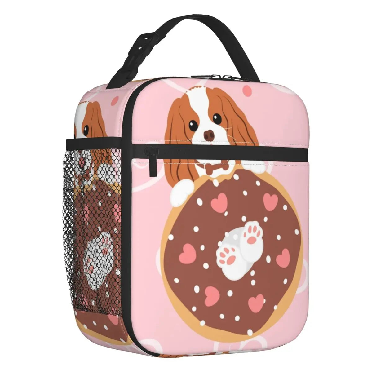 Cavalier King Charles Spaniel Portable Lunch Box Leakproof Family Group Dog Lover Thermal Cooler Food Insulated Lunch Bag Kids