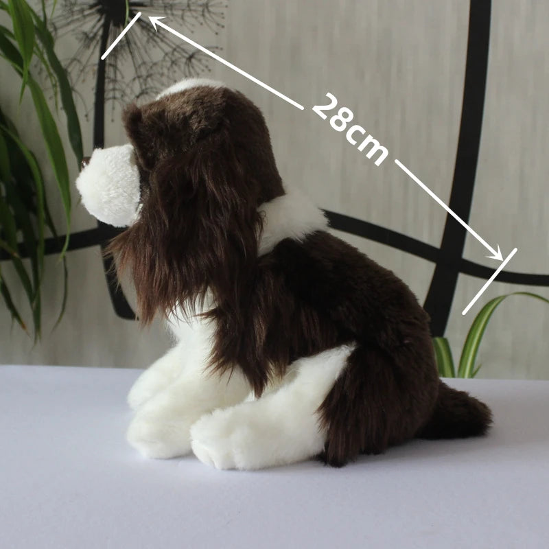 Cavalier King Charles Spaniel Plush Toy High Fidelity King Charles Plushie Dog Peluche Lifelike Stuffed Animals Simulation Doll