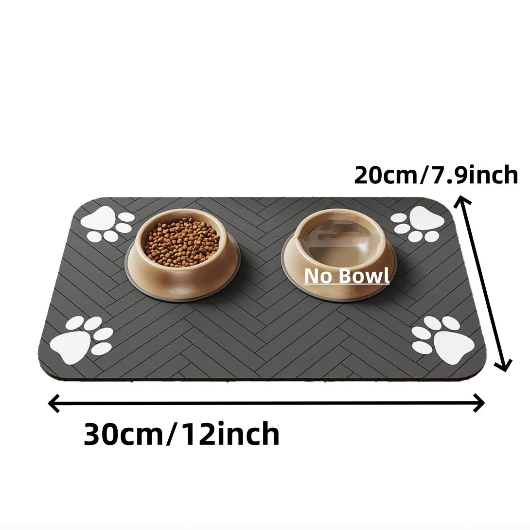 Pet Feeding Mat-Absorbent Pet Placemat for Food and Water Bowl with Waterproof Rubber Backing Quick Dry Water Mat for Dog Cat