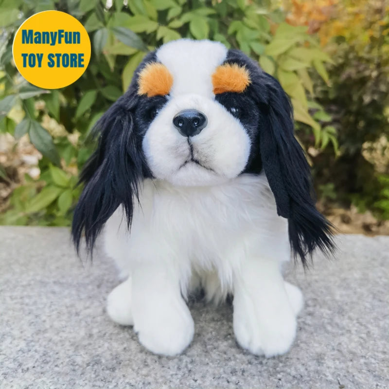 Cavalier King Charles Spaniel Plush Toy - Lifelike High Fidelity Stuffed Animal for Dog Lovers