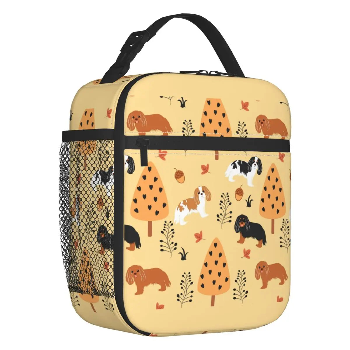 Cavalier King Charles Spaniel Portable Lunch Box Leakproof Family Group Dog Lover Thermal Cooler Food Insulated Lunch Bag Kids