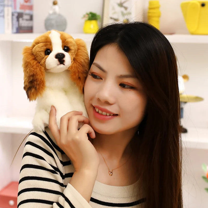 Cavalier King Charles Spaniel Dog Plush Toys Soft Stuffed Simulation Animal Cute Pet Puppy Babys Sleeping Pillow for Kids Girls