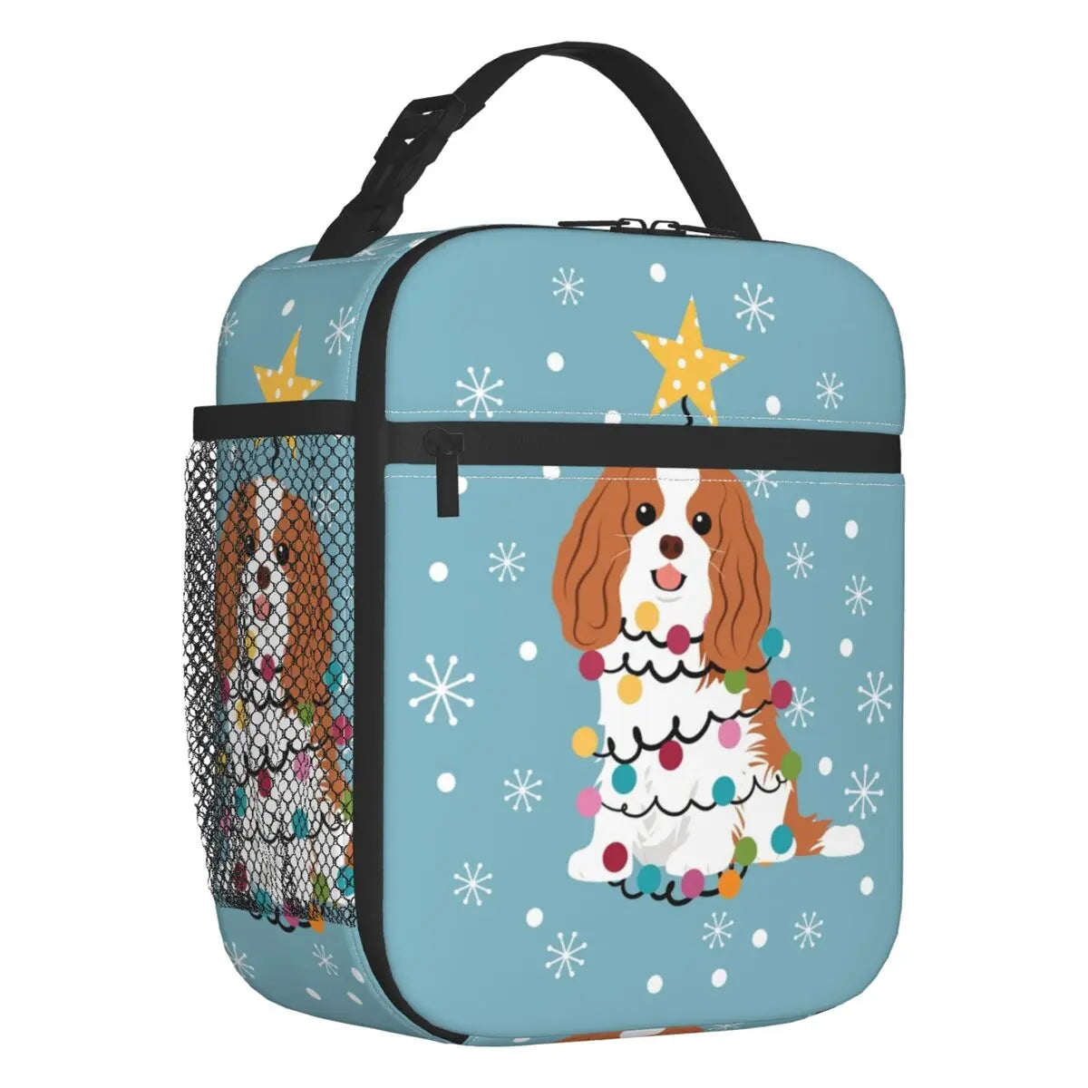 Cavalier King Charles Spaniel Portable Lunch Box Leakproof Family Group Dog Lover Thermal Cooler Food Insulated Lunch Bag Kids
