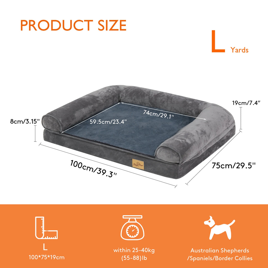 Orthopedic Dog Bed - Extra Large Mattress with Removable Washable Cover