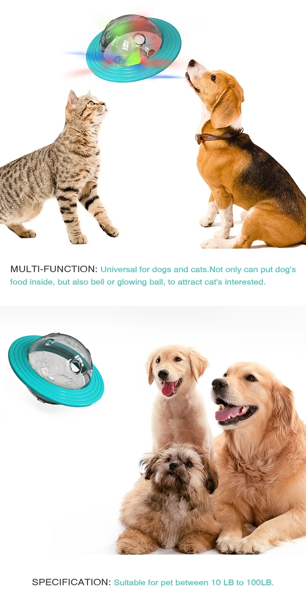 Slow Feed Dog Toy For Small Medium Large Dogs Cats Funny Interactive Improve IQ Puppy Planet Toys Chihuahua Beagle Pet Supplies