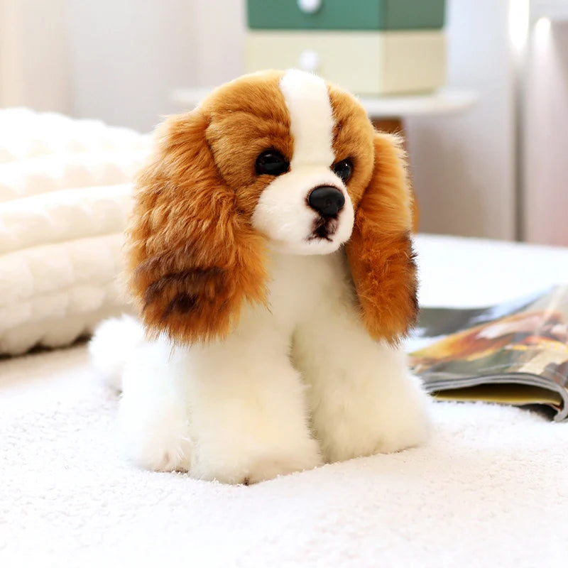 Cavalier King Charles Spaniel Dog Plush Toys Soft Stuffed Simulation Animal Cute Pet Puppy Babys Sleeping Pillow for Kids Girls