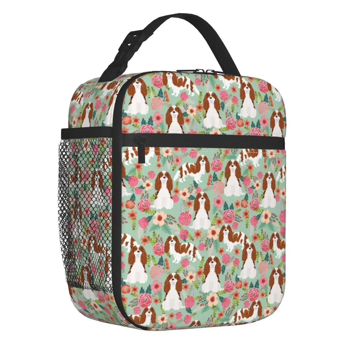 Cavalier King Charles Spaniel Portable Lunch Box Leakproof Family Group Dog Lover Thermal Cooler Food Insulated Lunch Bag Kids