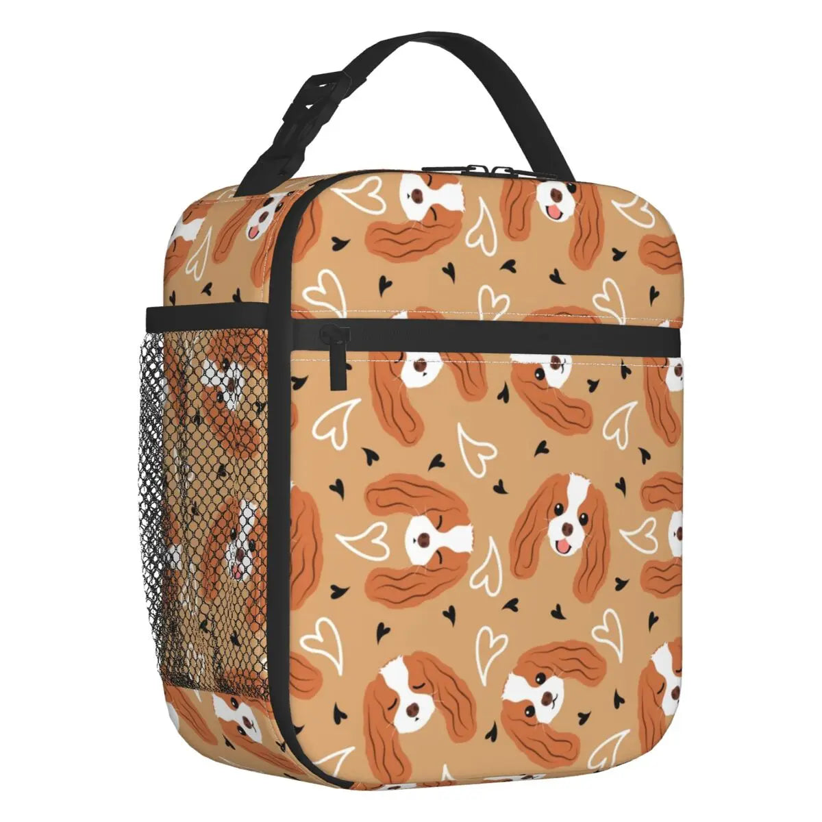 Cavalier King Charles Spaniel Portable Lunch Box Leakproof Family Group Dog Lover Thermal Cooler Food Insulated Lunch Bag Kids